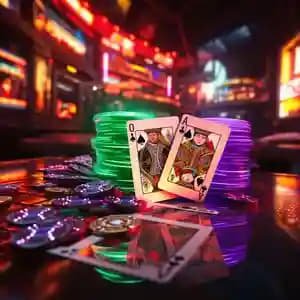 Live bingo game room showing numbered balls and player cards in action